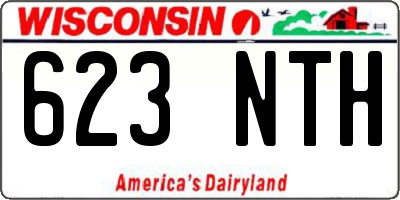 WI license plate 623NTH