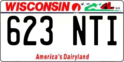 WI license plate 623NTI