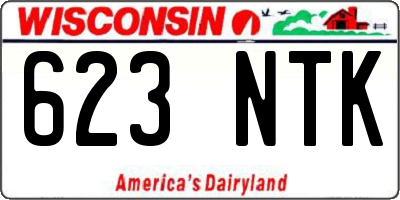 WI license plate 623NTK