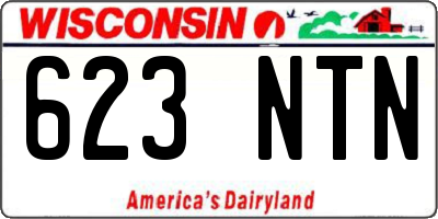 WI license plate 623NTN