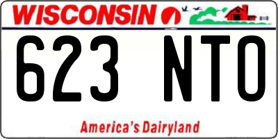 WI license plate 623NTO