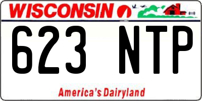 WI license plate 623NTP