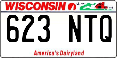 WI license plate 623NTQ