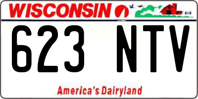 WI license plate 623NTV