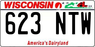 WI license plate 623NTW