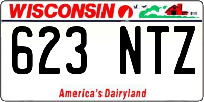 WI license plate 623NTZ