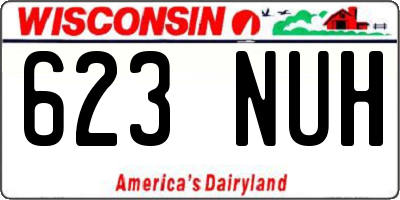 WI license plate 623NUH