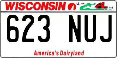 WI license plate 623NUJ