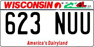 WI license plate 623NUU