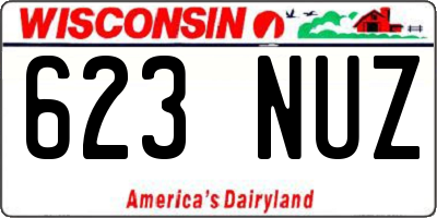 WI license plate 623NUZ