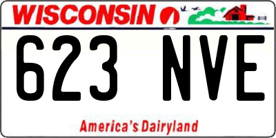 WI license plate 623NVE