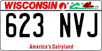 WI license plate 623NVJ