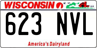 WI license plate 623NVL