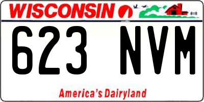 WI license plate 623NVM