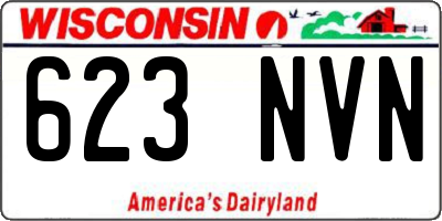 WI license plate 623NVN