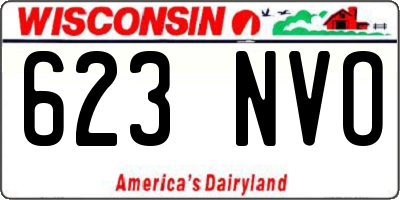 WI license plate 623NVO