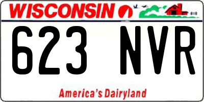 WI license plate 623NVR