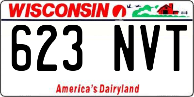 WI license plate 623NVT
