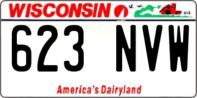 WI license plate 623NVW