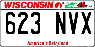 WI license plate 623NVX