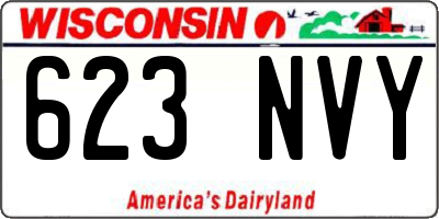 WI license plate 623NVY