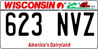 WI license plate 623NVZ