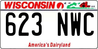 WI license plate 623NWC