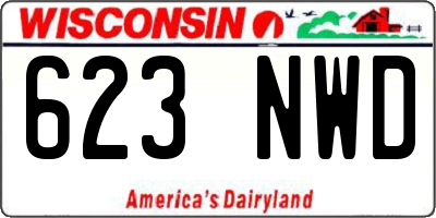 WI license plate 623NWD