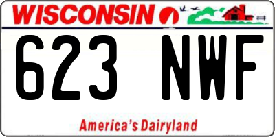 WI license plate 623NWF
