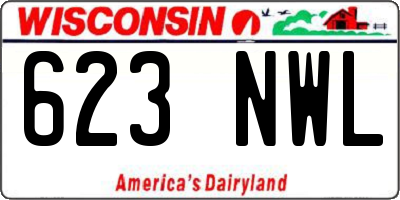 WI license plate 623NWL