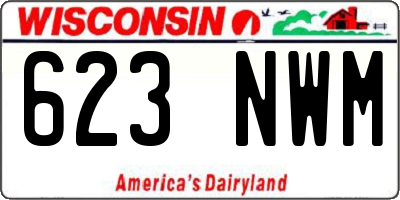 WI license plate 623NWM