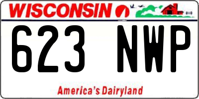 WI license plate 623NWP