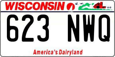 WI license plate 623NWQ
