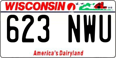 WI license plate 623NWU