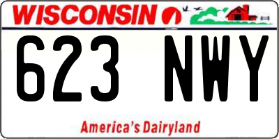 WI license plate 623NWY