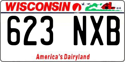 WI license plate 623NXB