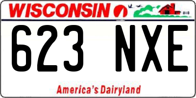 WI license plate 623NXE