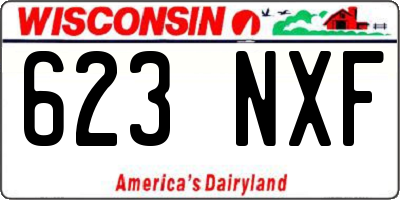 WI license plate 623NXF