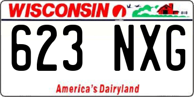 WI license plate 623NXG
