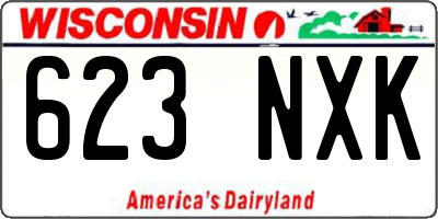 WI license plate 623NXK