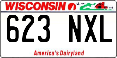 WI license plate 623NXL