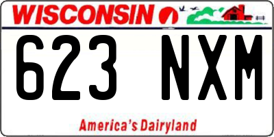 WI license plate 623NXM
