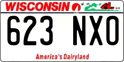 WI license plate 623NXO