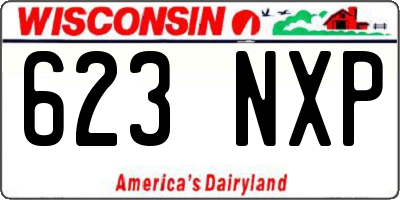 WI license plate 623NXP