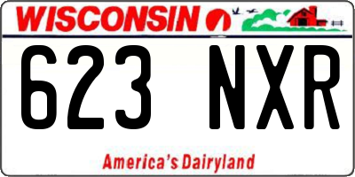 WI license plate 623NXR