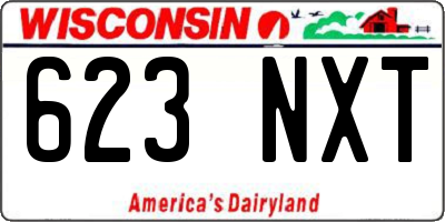 WI license plate 623NXT