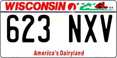 WI license plate 623NXV