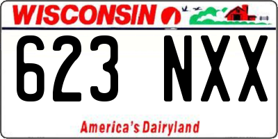 WI license plate 623NXX