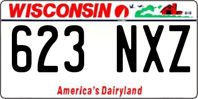 WI license plate 623NXZ