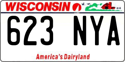 WI license plate 623NYA